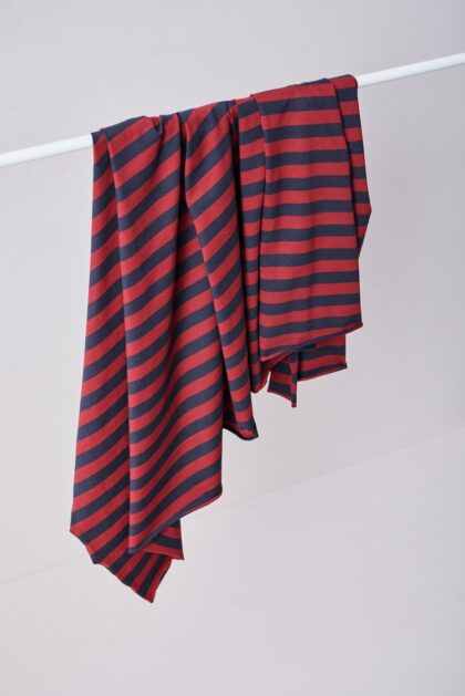 Meet Milk - Nova Stripe Jersey Marine blauw/Bessen rood