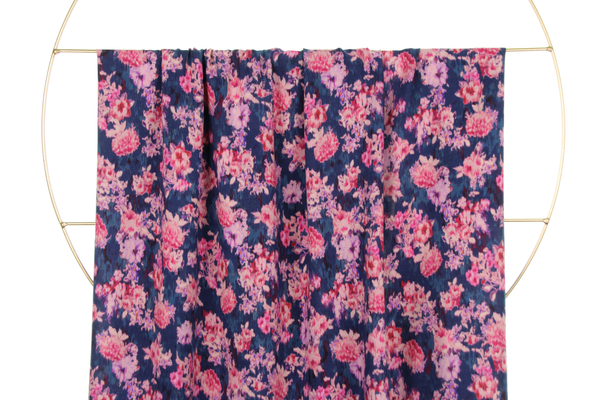 Atelier Jupe - Wazige roze bloemenprint viscose - Afbeelding 5