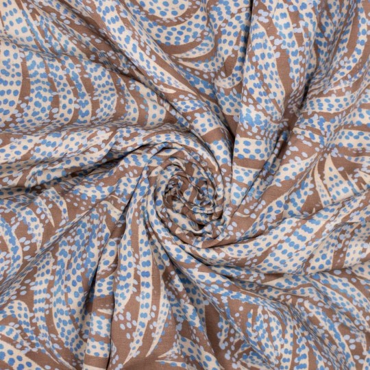 Polytex - WOVEN VI DIG FLOWERS - Viscose - Bruin - Afbeelding 2