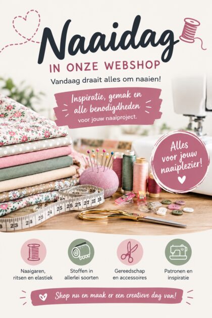 Naaidag / naailes 12 december 2026 van 9.00 tot 13.00 uur